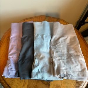 Shein workout shorts in 4 colors